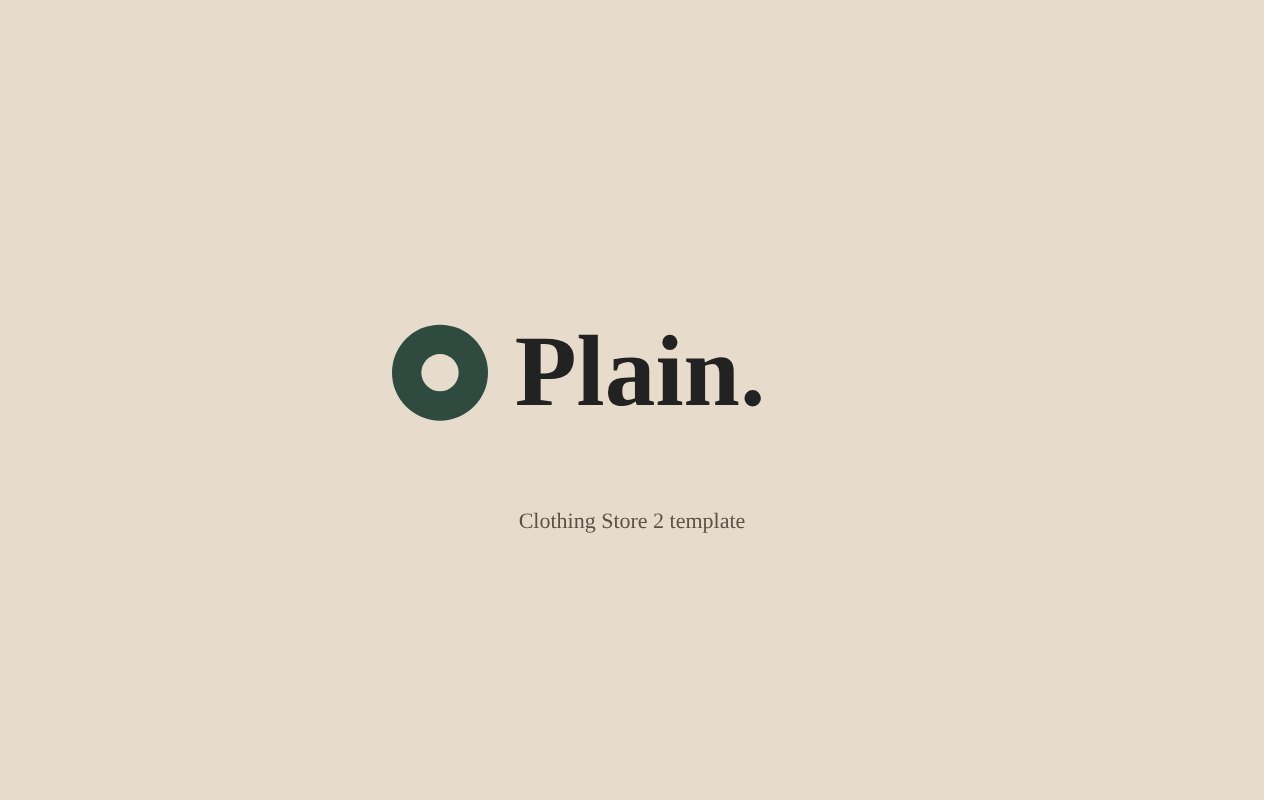 Plain clothing store template