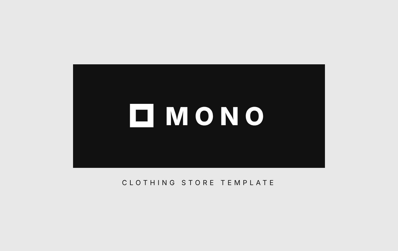 Mono clothing store template