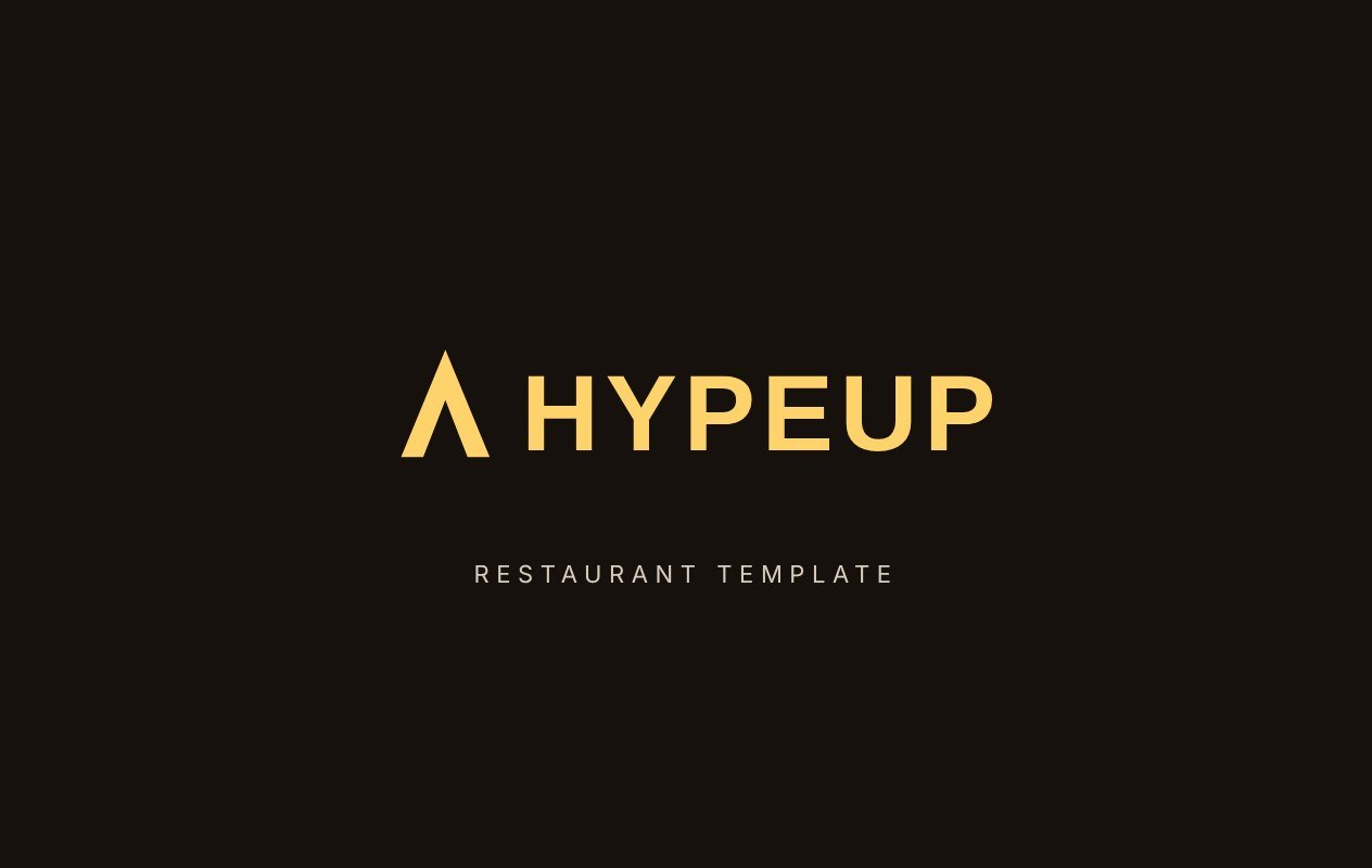 HypeUp restaurant template